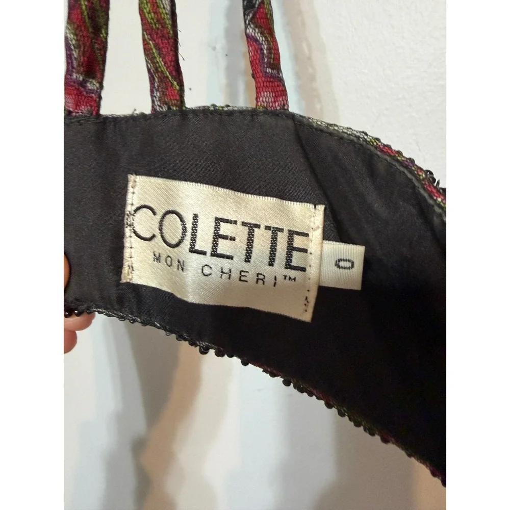 Colette Mon Cheri Boho Glam Formal Prom Dress Womens Size 0 Cutouts‎ Y2K Indie
